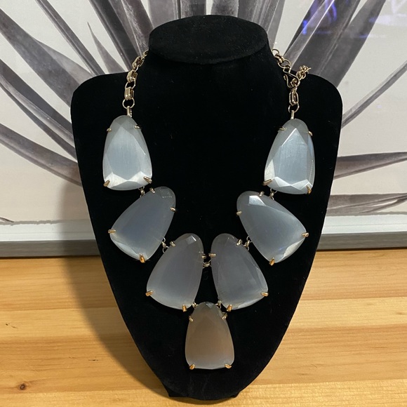 Kendra Scott Jewelry - Kendra Scott Harlow Gold Statement Necklace in Slate Cat’s Eye